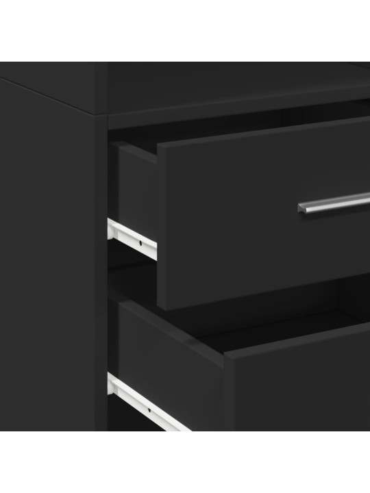 Skříň highboard černá 40 x 42,5 x 185 cm kompozitní dřevo