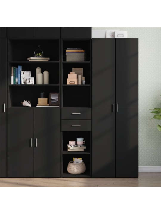 Skříň highboard černá 40 x 42,5 x 185 cm kompozitní dřevo
