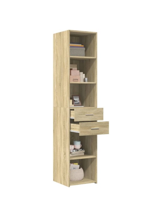 Skříň highboard dub sonoma 40 x 42,5 x 185 cm kompozitní dřevo