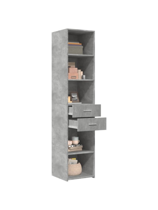 Skříň highboard betonově šedá 40x42,5x185 cm kompozitní dřevo