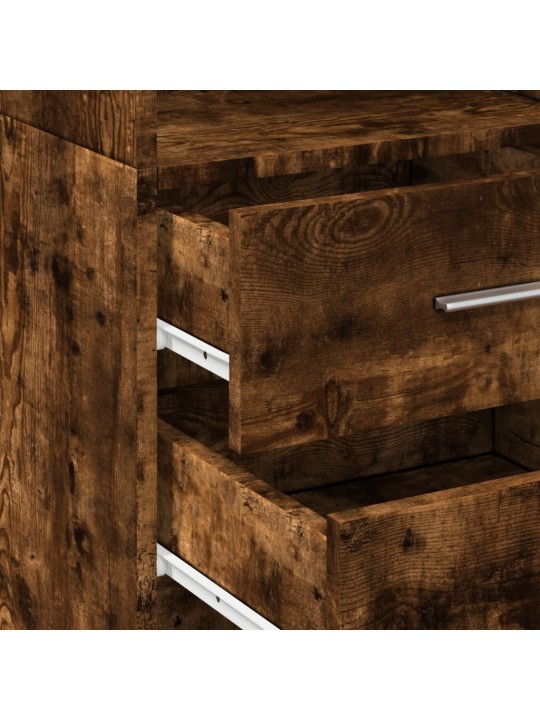 Skříň highboard kouřový dub 40 x 42,5 x 185 cm kompozitní dřevo