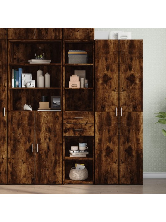 Skříň highboard kouřový dub 40 x 42,5 x 185 cm kompozitní dřevo