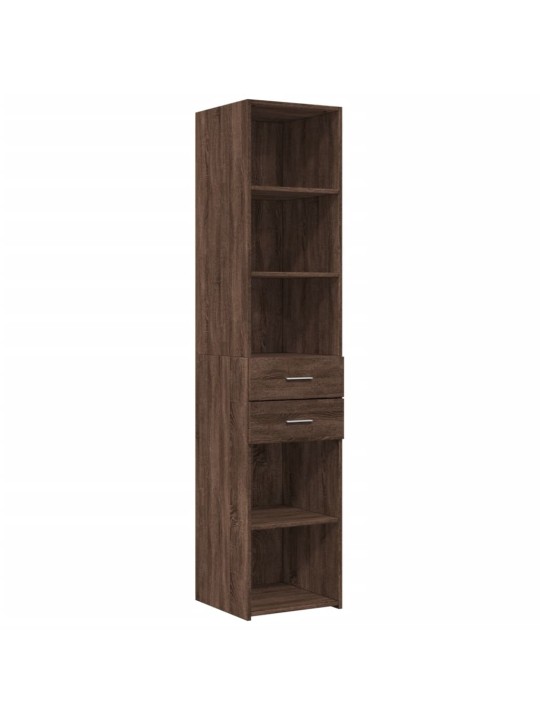 Skříň highboard hnědý dub 40 x 42,5 x 185 cm kompozitní dřevo
