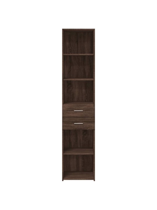 Skříň highboard hnědý dub 40 x 42,5 x 185 cm kompozitní dřevo