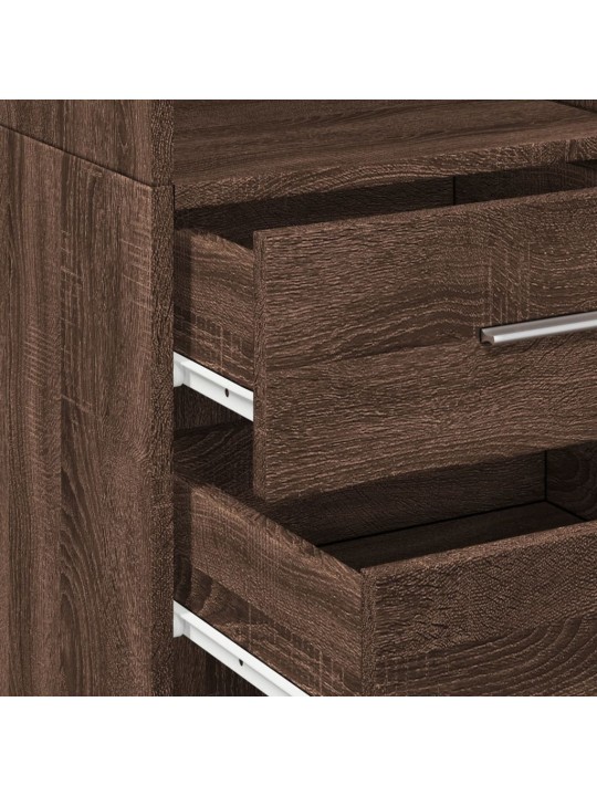 Skříň highboard hnědý dub 40 x 42,5 x 185 cm kompozitní dřevo