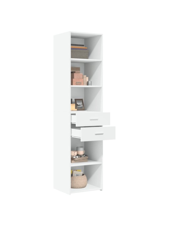 Skříň highboard bílá 45 x 42,5 x 185 cm kompozitní dřevo