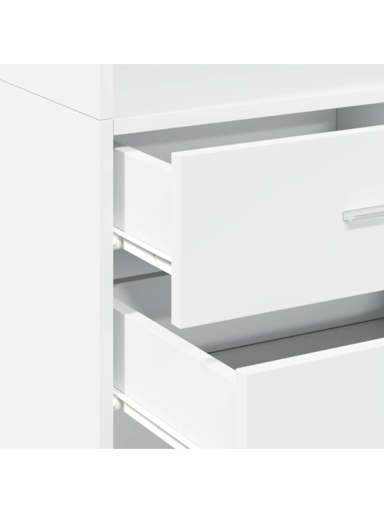 Skříň highboard bílá 45 x 42,5 x 185 cm kompozitní dřevo