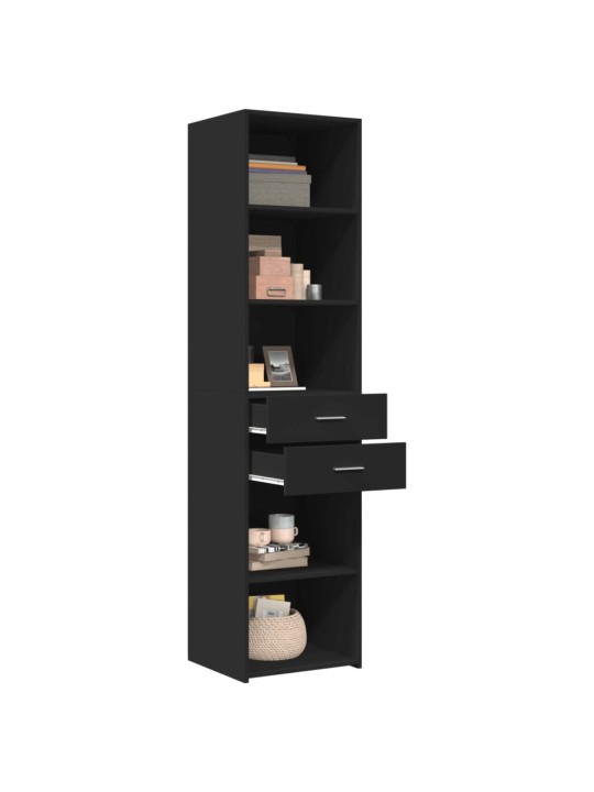 Skříň highboard černá 45 x 42,5 x 185 cm kompozitní dřevo