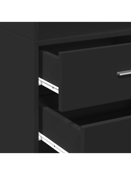 Skříň highboard černá 45 x 42,5 x 185 cm kompozitní dřevo