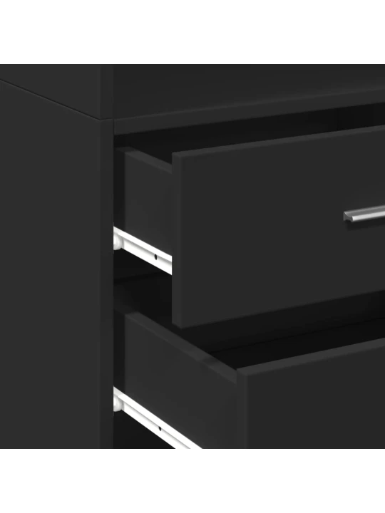 Skříň highboard černá 45 x 42,5 x 185 cm kompozitní dřevo