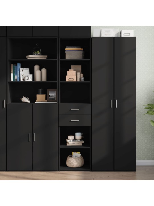 Skříň highboard černá 45 x 42,5 x 185 cm kompozitní dřevo