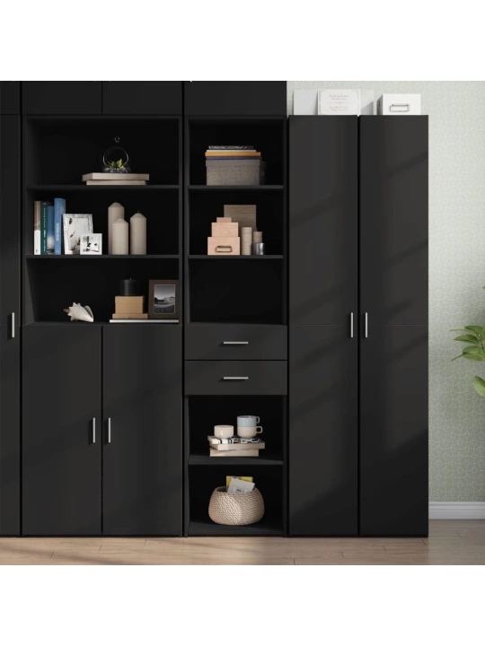 Skříň highboard černá 45 x 42,5 x 185 cm kompozitní dřevo