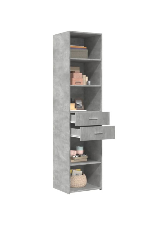 Skříň highboard betonově šedá 45x42,5x185 cm kompozitní dřevo