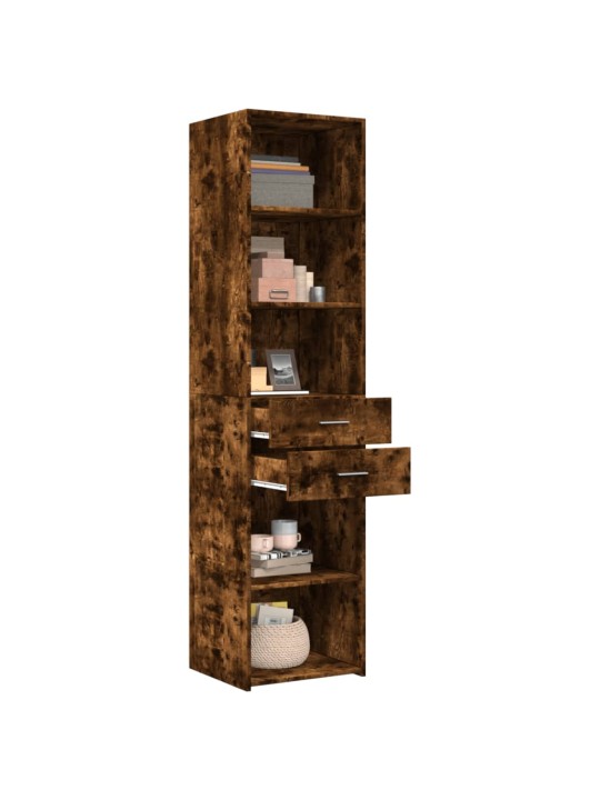 Skříň highboard kouřový dub 45 x 42,5 x 185 cm kompozitní dřevo