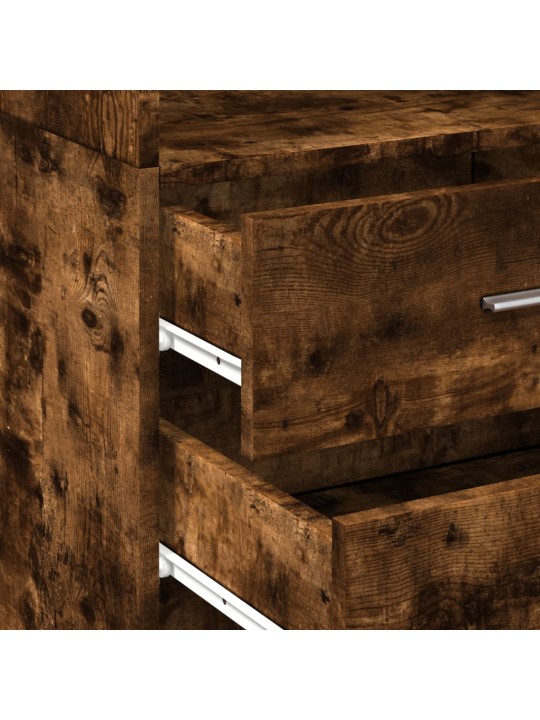 Skříň highboard kouřový dub 45 x 42,5 x 185 cm kompozitní dřevo