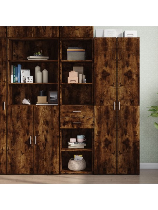 Skříň highboard kouřový dub 45 x 42,5 x 185 cm kompozitní dřevo
