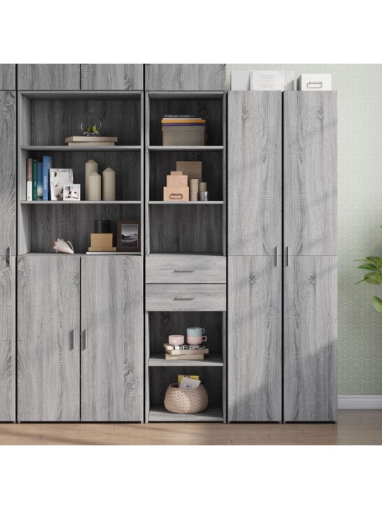 Skříň highboard šedá sonoma 45 x 42,5 x 185 cm kompozitní dřevo