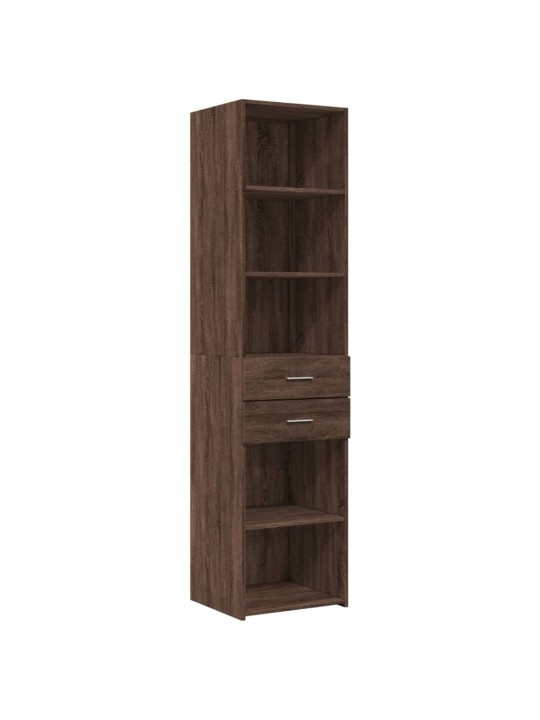 Skříň highboard hnědý dub 45 x 42,5 x 185 cm kompozitní dřevo