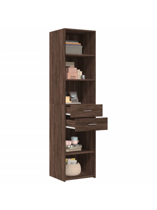 Skříň highboard hnědý dub 45 x 42,5 x 185 cm kompozitní dřevo
