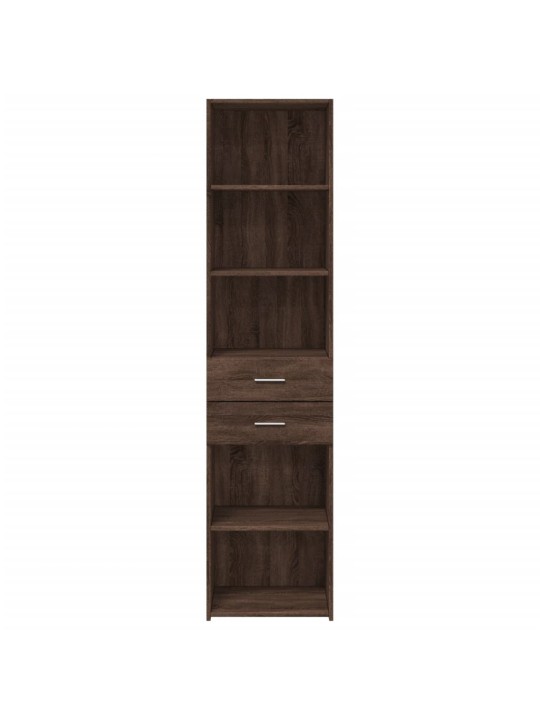 Skříň highboard hnědý dub 45 x 42,5 x 185 cm kompozitní dřevo
