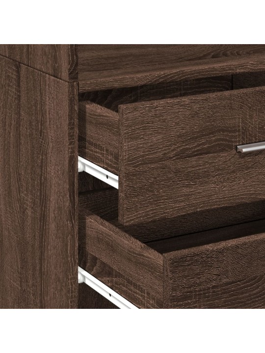 Skříň highboard hnědý dub 45 x 42,5 x 185 cm kompozitní dřevo