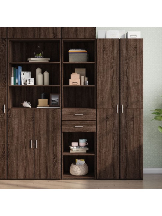 Skříň highboard hnědý dub 45 x 42,5 x 185 cm kompozitní dřevo