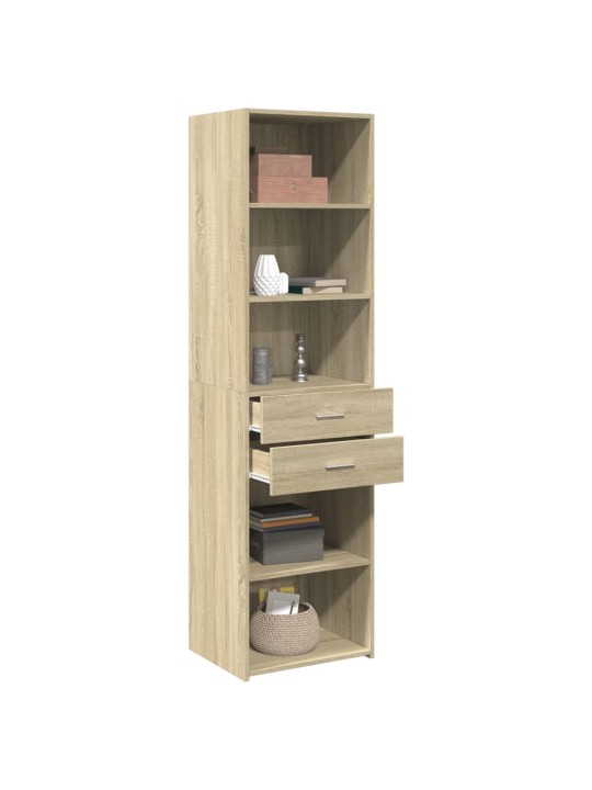 Skříň highboard dub sonoma 50 x 42,5 x 185 cm kompozitní dřevo