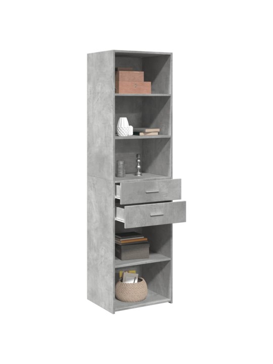 Skříň highboard betonově šedá 50x42,5x185 cm kompozitní dřevo
