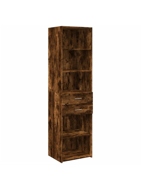 Skříň highboard kouřový dub 50 x 42,5 x 185 cm kompozitní dřevo