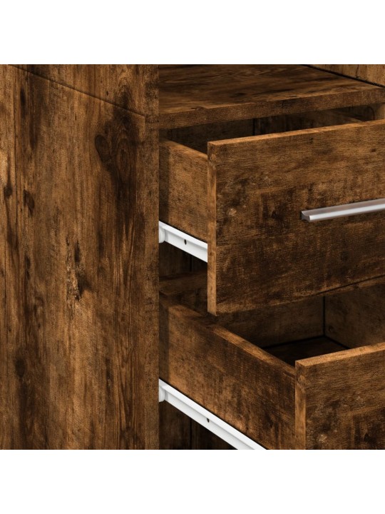 Skříň highboard kouřový dub 50 x 42,5 x 185 cm kompozitní dřevo