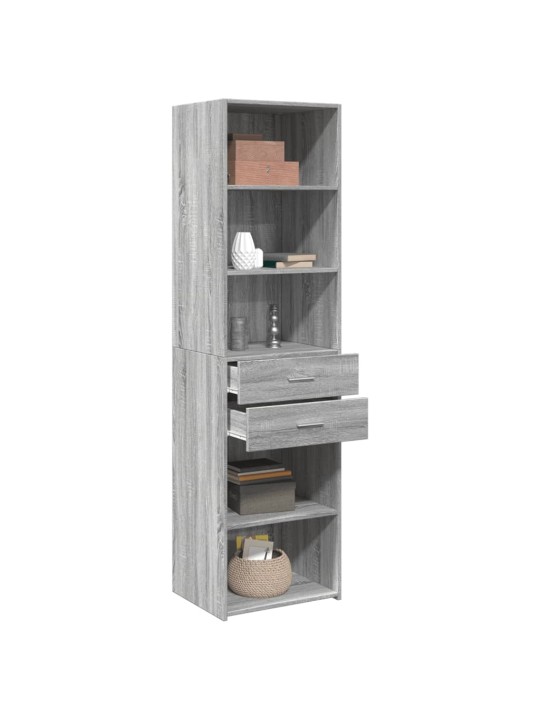Skříň highboard šedá sonoma 50 x 42,5 x 185 cm kompozitní dřevo