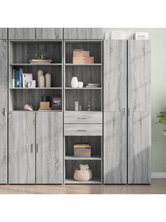 Skříň highboard šedá sonoma 50 x 42,5 x 185 cm kompozitní dřevo