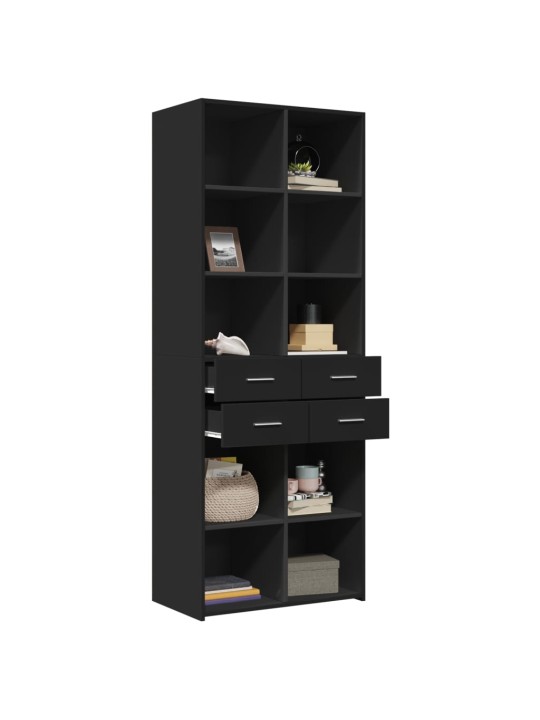 Skříň highboard černá 70 x 42,5 x 185 cm kompozitní dřevo