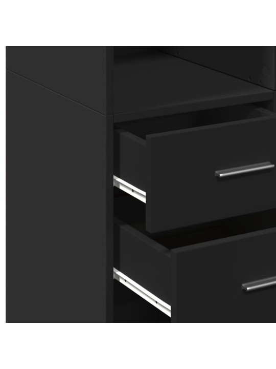 Skříň highboard černá 70 x 42,5 x 185 cm kompozitní dřevo