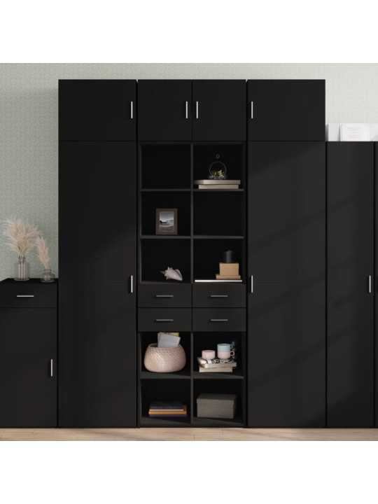 Skříň highboard černá 70 x 42,5 x 185 cm kompozitní dřevo