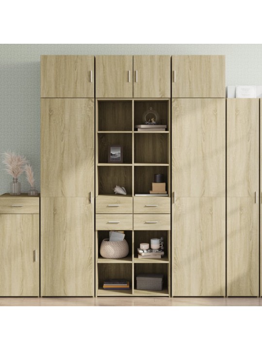 Skříň highboard dub sonoma 70 x 42,5 x 185 cm kompozitní dřevo