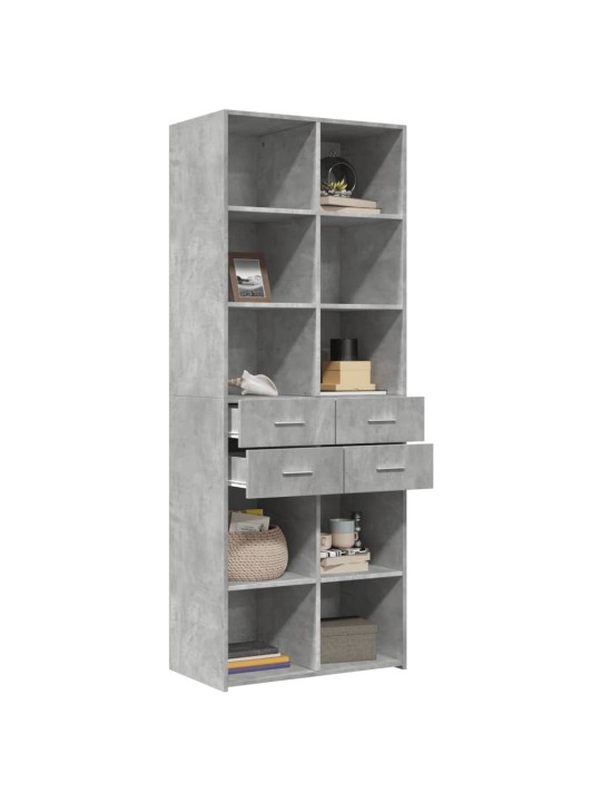 Skříň highboard betonově šedá 70x42,5x185 cm kompozitní dřevo