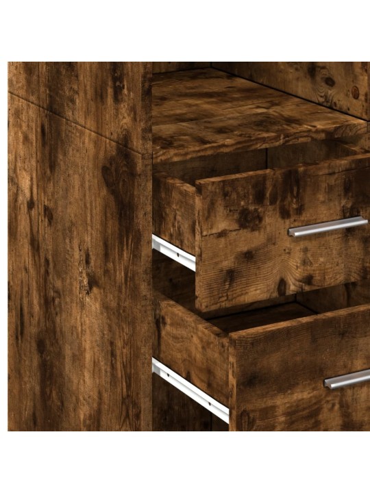 Skříň highboard kouřový dub 70 x 42,5 x 185 cm kompozitní dřevo