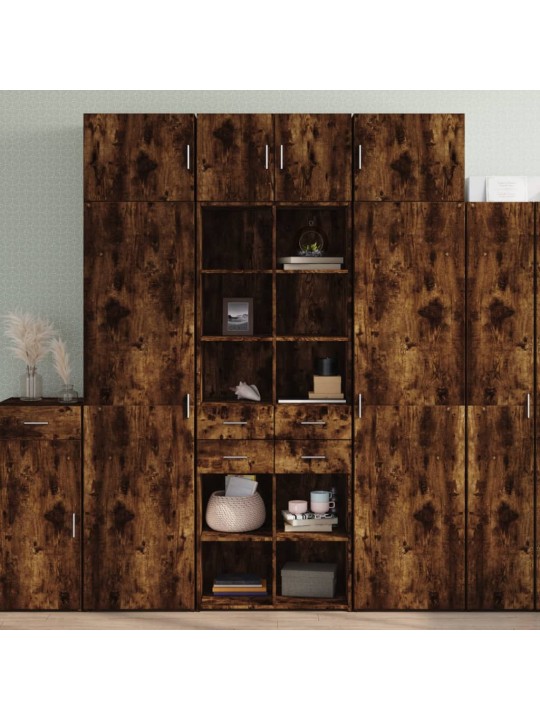 Skříň highboard kouřový dub 70 x 42,5 x 185 cm kompozitní dřevo