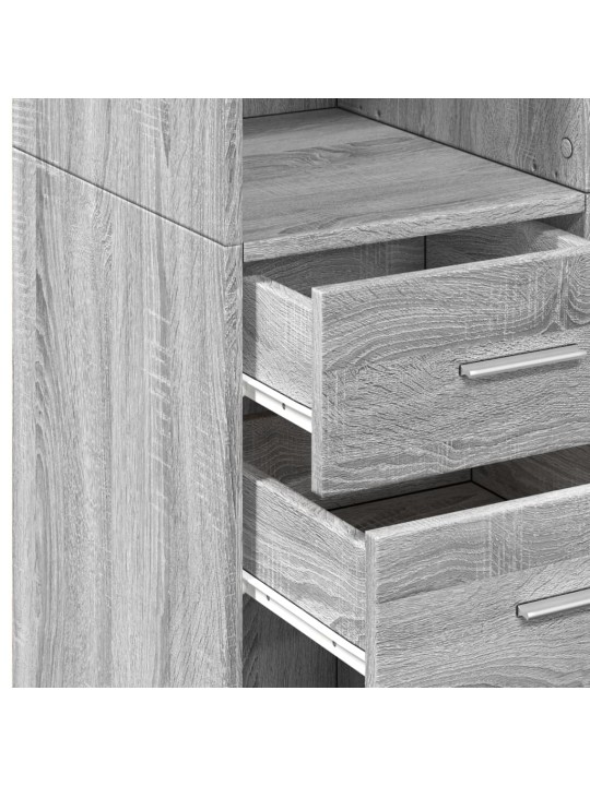 Skříň highboard šedá sonoma 70 x 42,5 x 185 cm kompozitní dřevo