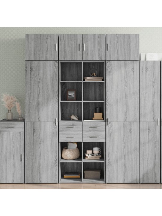 Skříň highboard šedá sonoma 70 x 42,5 x 185 cm kompozitní dřevo