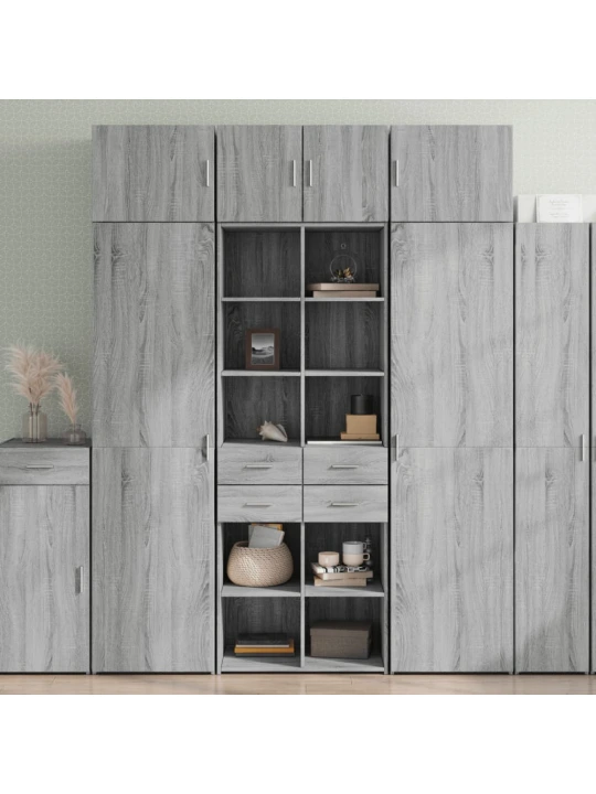 Skříň highboard šedá sonoma 70 x 42,5 x 185 cm kompozitní dřevo