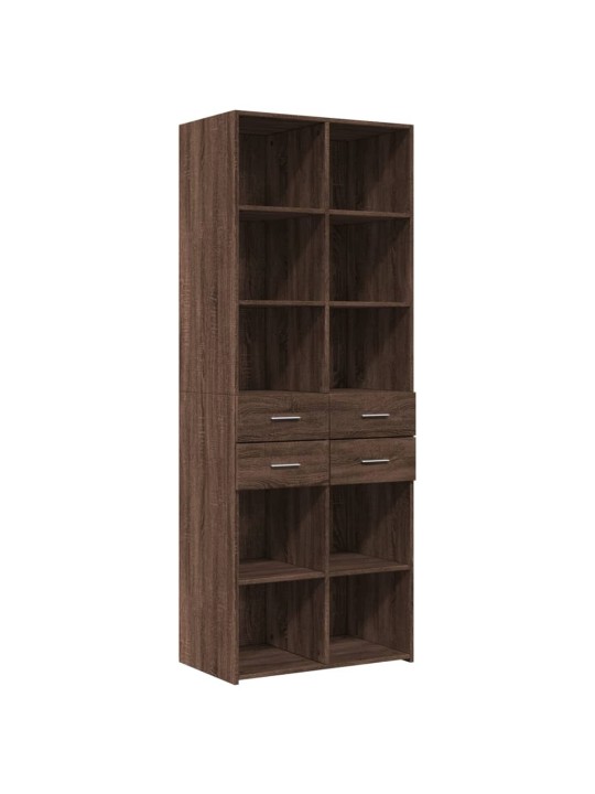 Skříň highboard hnědý dub 70 x 42,5 x 185 cm kompozitní dřevo