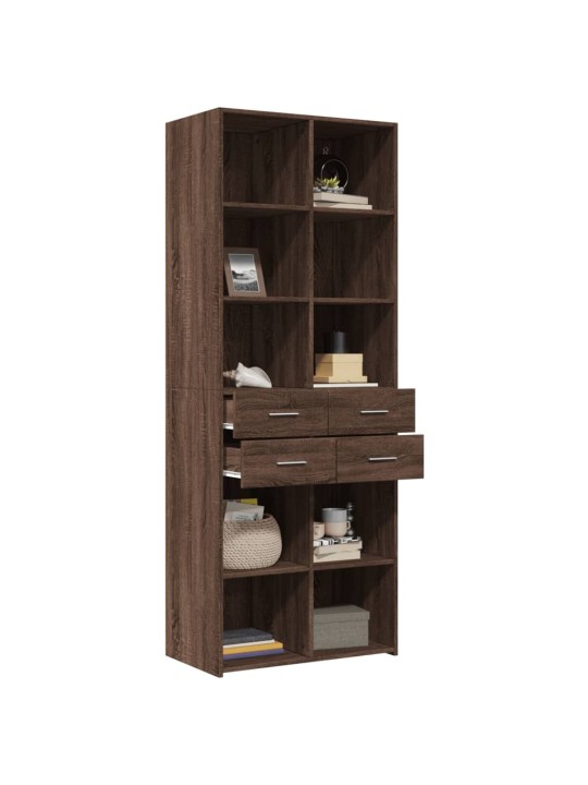 Skříň highboard hnědý dub 70 x 42,5 x 185 cm kompozitní dřevo