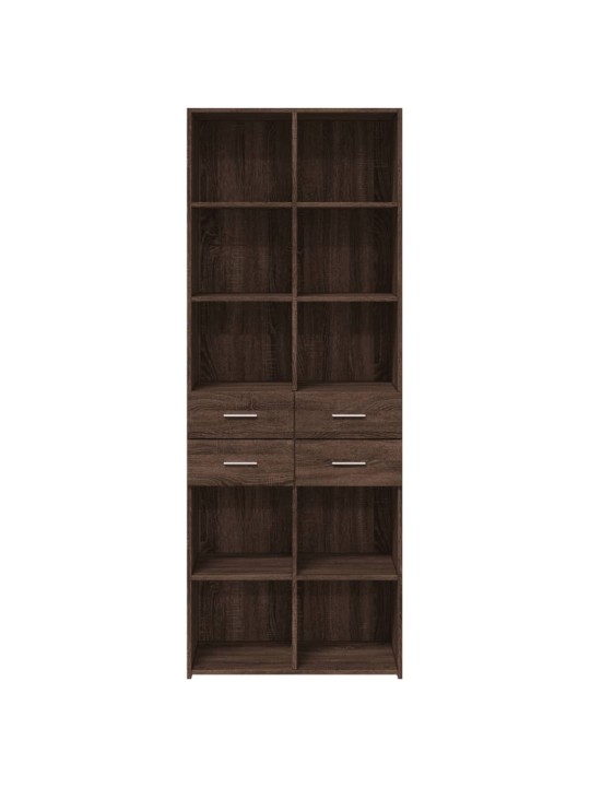 Skříň highboard hnědý dub 70 x 42,5 x 185 cm kompozitní dřevo