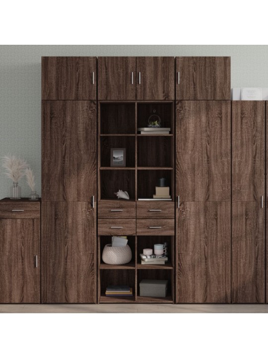 Skříň highboard hnědý dub 70 x 42,5 x 185 cm kompozitní dřevo