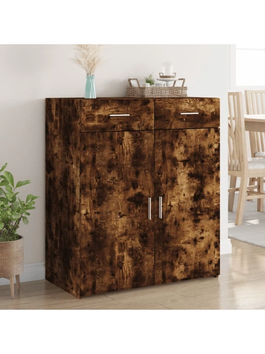 Příborník kouřový dub 80 x 42,5 x 93 cm kompozitní dřevo