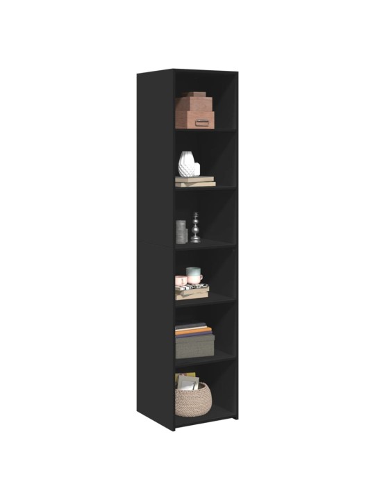 Skříň highboard černá 40 x 41 x 185 cm kompozitní dřevo