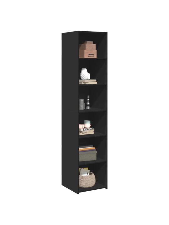 Skříň highboard černá 40 x 41 x 185 cm kompozitní dřevo