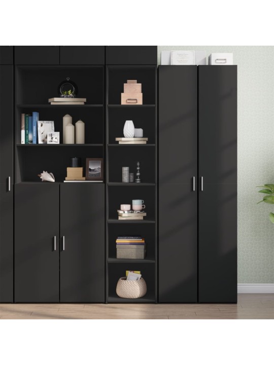 Skříň highboard černá 40 x 41 x 185 cm kompozitní dřevo
